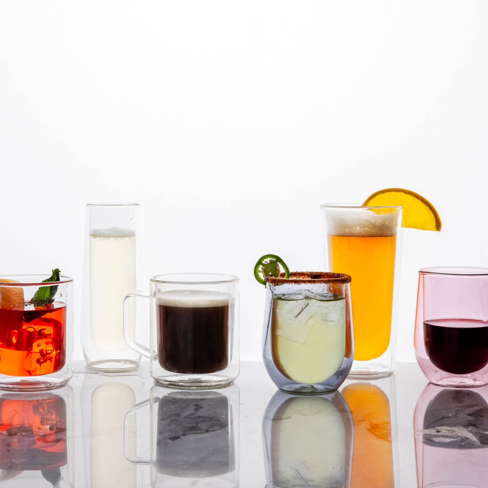 Stemless Flute Glass Set (2) - Smooth Choice T2